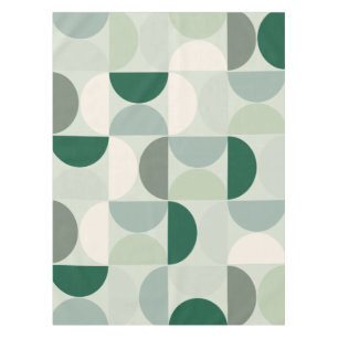 Nappe Mid Century Moderne Abstrait Motif Sage Green