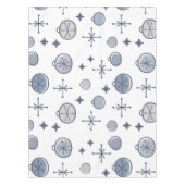 Nappe Mid Century Moderne Rétro Art de Noël Argent (Devant)