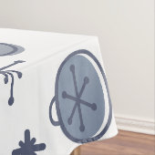 Nappe Mid Century Moderne Rétro Art de Noël Argent (In Situ)