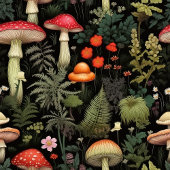 Nappe Mid-Century Mushroom Tablecloth Rustic Elegance