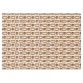 Nappe Mid-Century Tablecloth Copper & Pink Bloom Style (Devant (Horizontal))