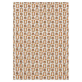 Nappe Mid-Century Tablecloth Copper & Pink Bloom Style (Devant)