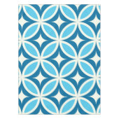 Nappe Mid siècle moderne géométrique Marine bleu (Devant)