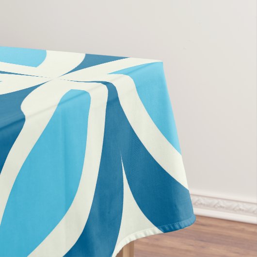 Nappe Mid siècle moderne géométrique Marine bleu (In Situ)