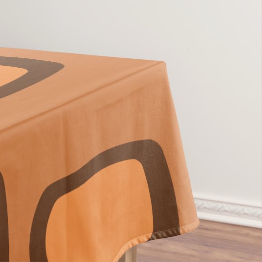 Nappe Midcentury MCM Rounded Rectangles Burnt Orange (In Situ)