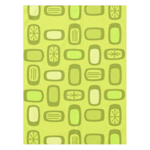 Nappe Midcentury MCM Rounded Rectangles Chartreuse