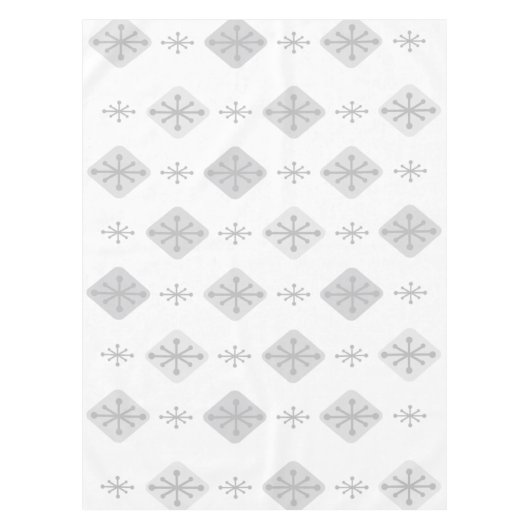Nappe Midcentury Starburst Diamonds Light Gray (Devant)