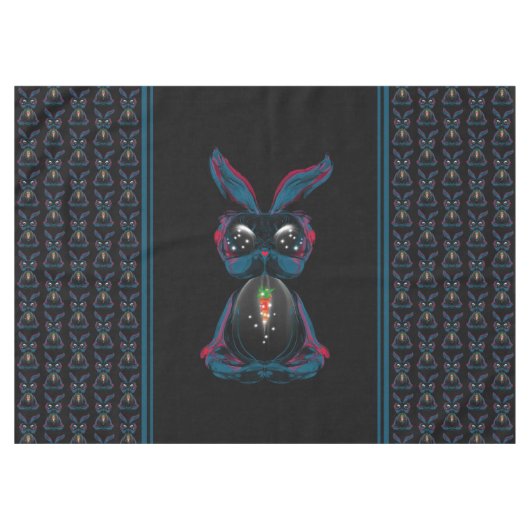 Nappe Mignonne Eyes Rabbit en Yoga Pose Méditation (Devant (Horizontal))