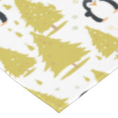 Nappe Mignonne hiver Penguin Or de Noël (Angle)