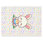 Nappe Mignonne lapin de printemps/Pâques avec oeuf (Devant (Horizontal))