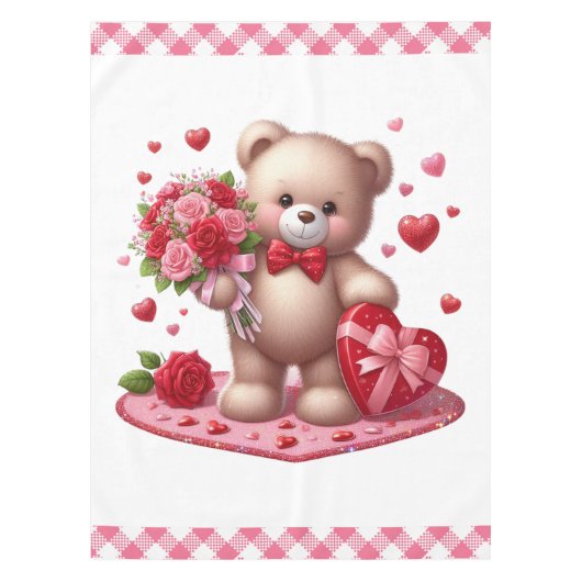 Nappe Mignonne Valentine's Day Teddy Bear (Devant)