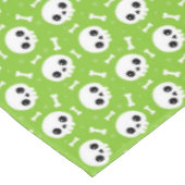 Nappe Mignons Crâne vert et os Motif d'Halloween (Angle)
