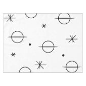 Nappe Milieu du siècle moderne Cercles Abstraits Étoiles (Devant (Horizontal))