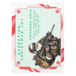 Nappe Militaire amusant/Père Noël de Noël
