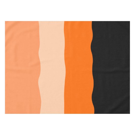 Nappe Mini-bandes orange et noir ondulé (Devant (Horizontal))