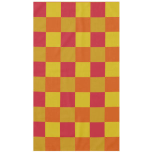 Nappe Mini Carrés rouge, jaune, or et orange