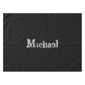 Nappe Mini-moderne nom monogramme noir blanc tabl (Devant (Horizontal))