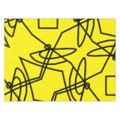 Nappe Minimalisme d'art Abstrait Jaune noir (Devant (Horizontal))