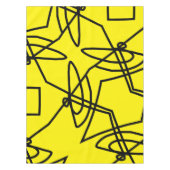 Nappe Minimalisme d'art Abstrait Jaune noir (Devant)