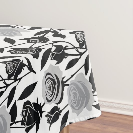 Nappe Minimalist Black Roses With Light Gray Stems  (In Situ)