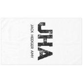 NAPPE MINIMALIST BLACK THREE LETTER MONOGRAM NAME WHITE (Devant (Horizontal))