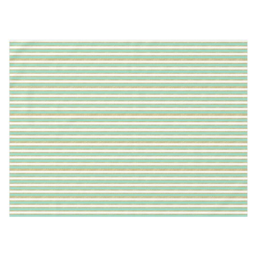 Nappe Mint Gold Stripes Moderne (Devant (Horizontal))