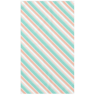 Nappe Mint Green et Peach Modern Strips
