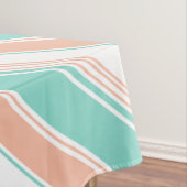 Nappe Mint Green et Peach Modern Strips (In Situ)