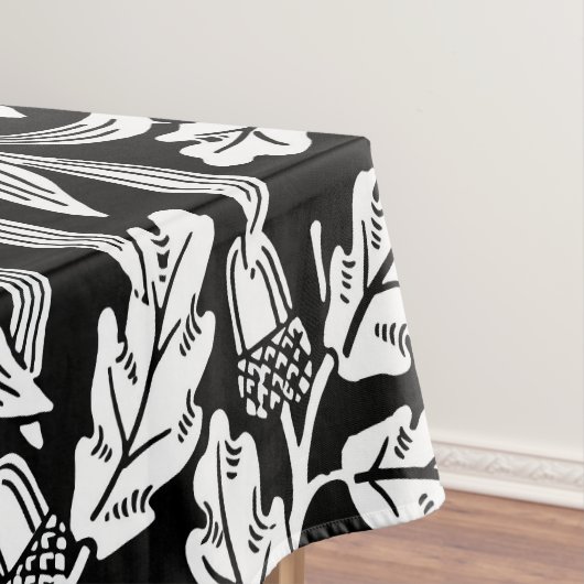 Nappe Miroirs's Acorns et chêne Feuille noir et blanc (In Situ)