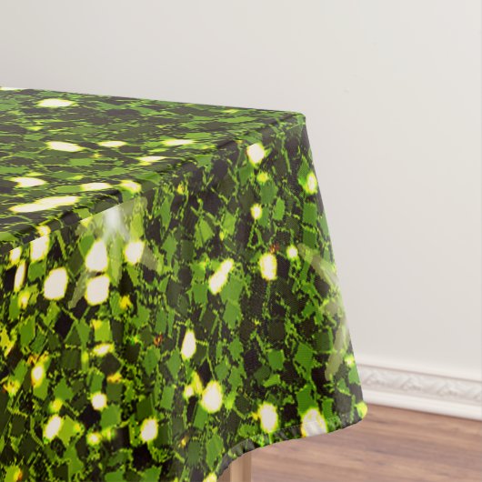 Nappe Miroiter les parties scintillantes vert-foncé d'or (In Situ)
