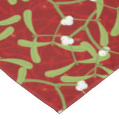 Nappe Mistletoe de Noël en tissu de table rouge (Angle)