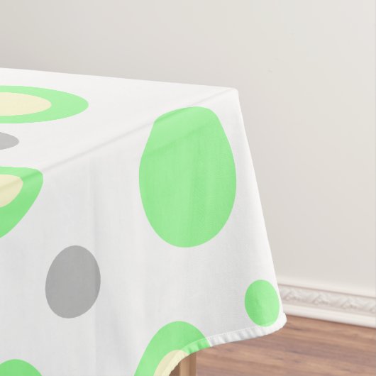 Nappe Mnit Vert Crème Gris Clair Points (In Situ)