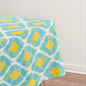 Nappe Mode jaune bleue d'ikat tribal moderne (In Situ)
