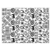 Nappe Modèle africain ethnique #5 noir et blanc (Devant (Horizontal))