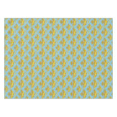 Nappe Modèle de Damas bleu or (Devant (Horizontal))