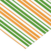 Nappe Modèle de rayures verticales orange vert blanc (Angle)