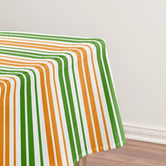 Nappe Modèle de rayures verticales orange vert blanc (In Situ)