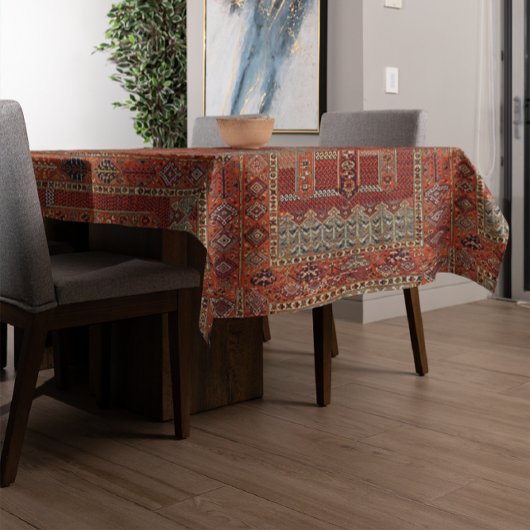 Nappe Modèle de tapis oriental en orange