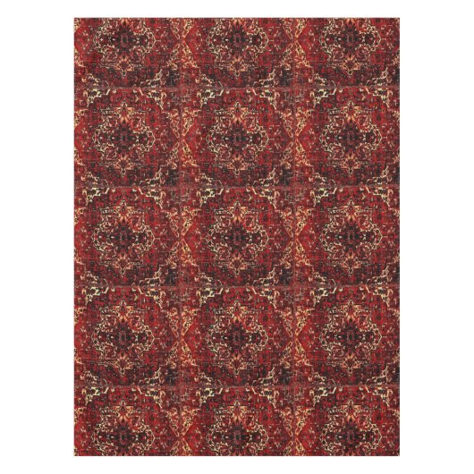 Nappe Modèle de tapis oriental en rouge foncé (Devant)