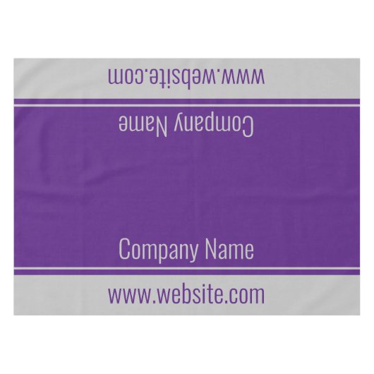 Nappe Modèle de texte Royal Purple et Grey (Devant (Horizontal))