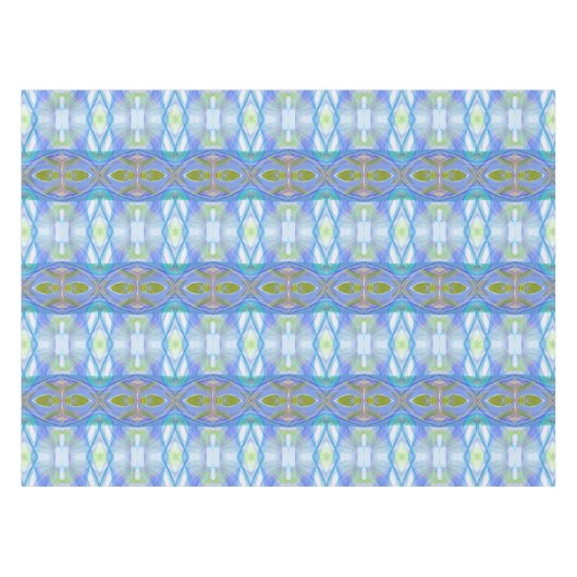 Nappe modèle ethnique bleu de fractale (Devant (Horizontal))