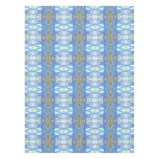 Nappe modèle ethnique bleu de fractale (Devant)