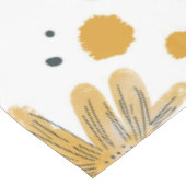 Nappe Modèle floral blanc et jaune (Angle)