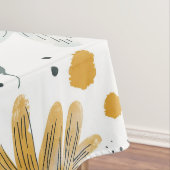 Nappe Modèle floral blanc et jaune (In Situ)