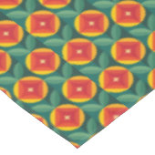 Nappe Modèle Floral Orange Moderne Du Milieu Du Siècle (Angle)