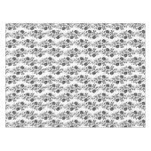 Nappe Modèle Floral Romantique Noir Et Blanc (Devant (Horizontal))