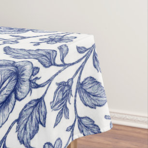 Nappe Modèle Floral Royal Bleu Rose