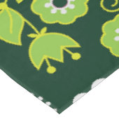 Nappe Modèle floral scandinave moderne vert foncé (Angle)