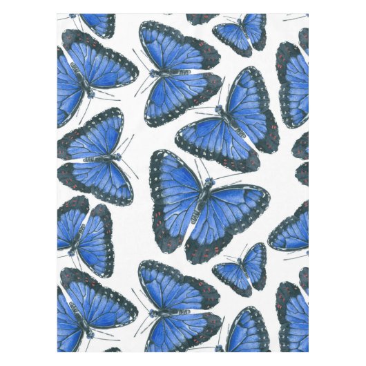 Nappe Modèle motif de papillon bleu morpho (Devant)