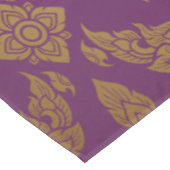 Nappe Modèle Royal Purple Gold Damask Motif Fleur Monogr (Angle)